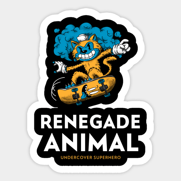 Renegade Cat Sticker by SouthAmericaLive